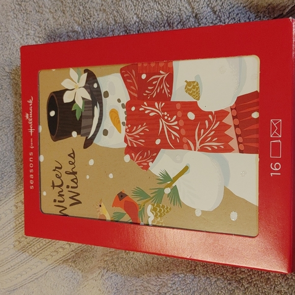 Hallmark Winter Wishes w Snowman cards NWT 16 count - Picture 4 of 5